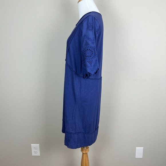 Boden Dress Womens 6R Purple Eyelet Embroidered Shift Short Sleeve Above Knee - Picture 6 of 13